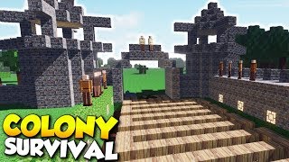 BUILDING A MAZE AGAINST ZOMBIE APOCALYPSE!  Colony Survival Gameplay & Update