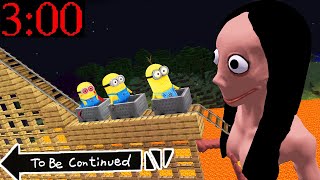 GIANT MOMO vs MINIONS FAMILY in MINECRAFT ! Scary Minion vs Minions - Gameplay Movie traps