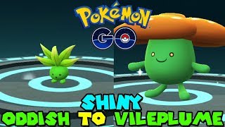 Evolving Shiny Oddish To Shiny Vileplume In Pokemon Go