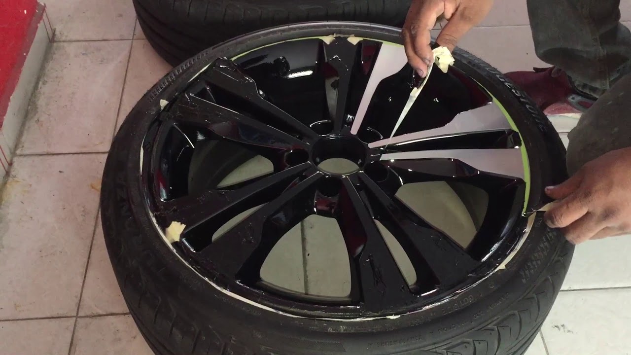 Wheels / Rims paint black mercedes benz/ pintura para rines YouTube