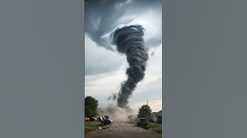 🌪️ Monster Tornado Destroys Town – Cars Fly, Chaos Unleashed! #Apocalypse