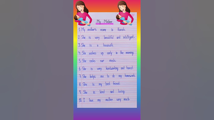 10 lines on My Mother in English #trending #english #essaywriting #education