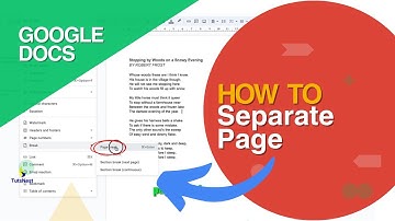 How To Separate Page In Google Docs | Google Docs Page Break