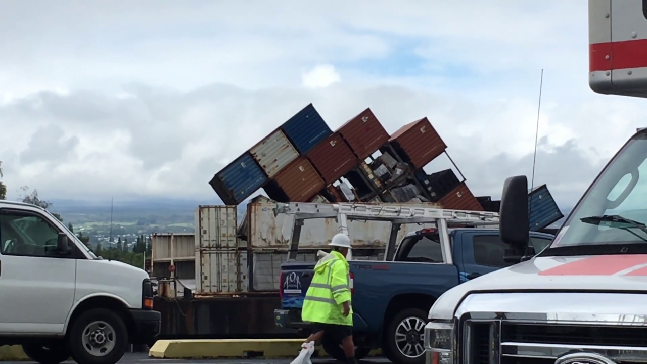 Young Brothers Hilo, Hawaii Containers Fall into Ocean YouTube