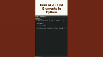 Sum of All List Elements in Python #coding #python #shorts #short #youtubeshorts #youtube #youtuber