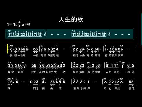 (Eb調)人生的歌_純伴奏_動態樂譜