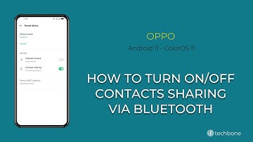 How to Turn On/Off Contacts sharing via Bluetooth - Oppo [Android 11 - ColorOS 11]