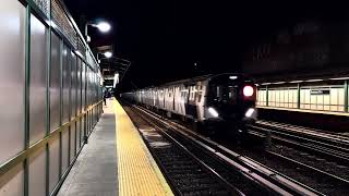 MTA New York City Subway 145 St Bound Kawasaki R211A (B) Express Train Passing Avenue H