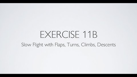 Private Pilot License - Flight Training Exercise Exercise 11 - Slow Flight Part 2 -  Flaps