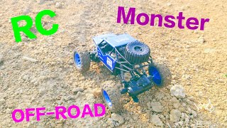 rc monster toy car off-road test ghatroad||2wdrive nice performance||Mhbd kurralu entertainment