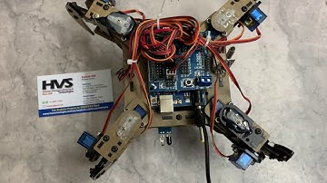 Quadruped spider robot using arduino
