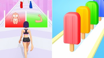 Satisfying ASMR Gameplay : BUILD A QUEEN Vs POPSICLE STACK  — All Max Levels Gameplay Android, iOS