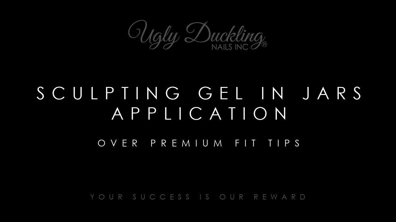 Sculpting Gel (jar) application over Premium Fit Tips - Ugly Duckling Nails Inc.