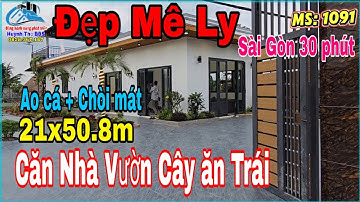Căn nhà vườn nghỉ dưỡng, cây ăn trái ao cá, chòi mát tuyệt đẹp tại Tp Tân An- Long An