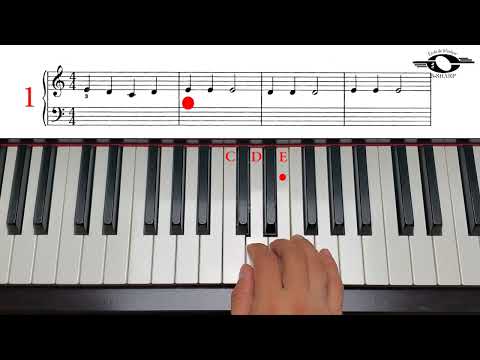 Mary Had a Little Lamb, Fast version, John Thompson`s easiest piano course, Book 1