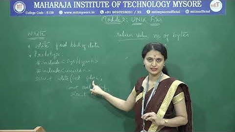 UNIX File APIs:read,write,close,fcntl,lseek | VII | CS | Mod2 | USP | S4