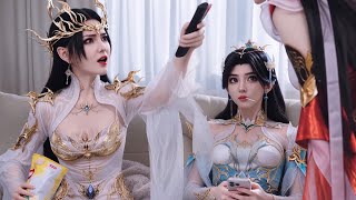 Cai Lin Says No But Xun'er Just Spoils Xiao Xiao | Battle Through The Heavens #xiaoxiao #cailin