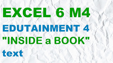EXCEL 6 for Kaz M4  Edutainment 4: "INSIDE a BOOK"  text