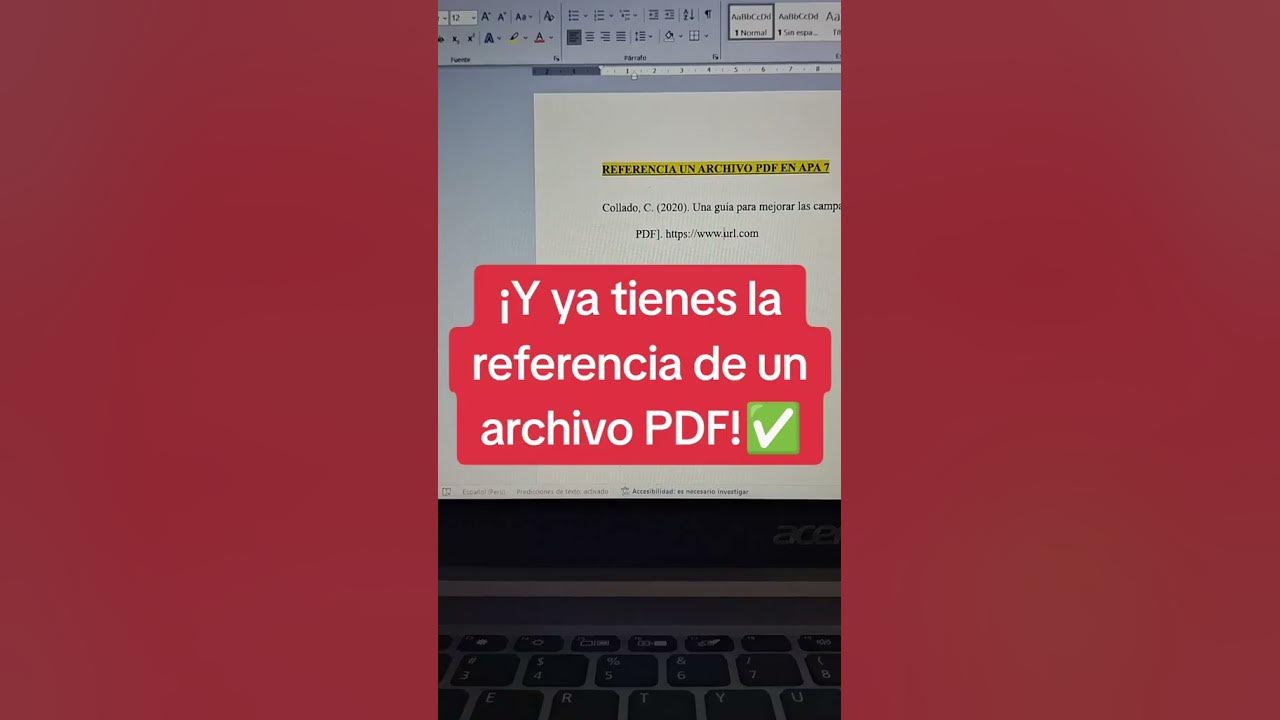  referencia un archivo pdf en apa 7 f cil y r pido youtube
