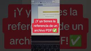 Reference a PDF file in APA 7° easily and quickly!