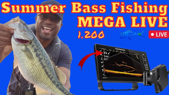 Humminbird Mega Live on the Water! Catching big bass. Live Bass