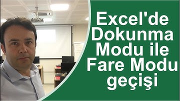 #Excel Dokunma Modu ile Fare Modu geçişi - 266.video | Ömer BAĞCI