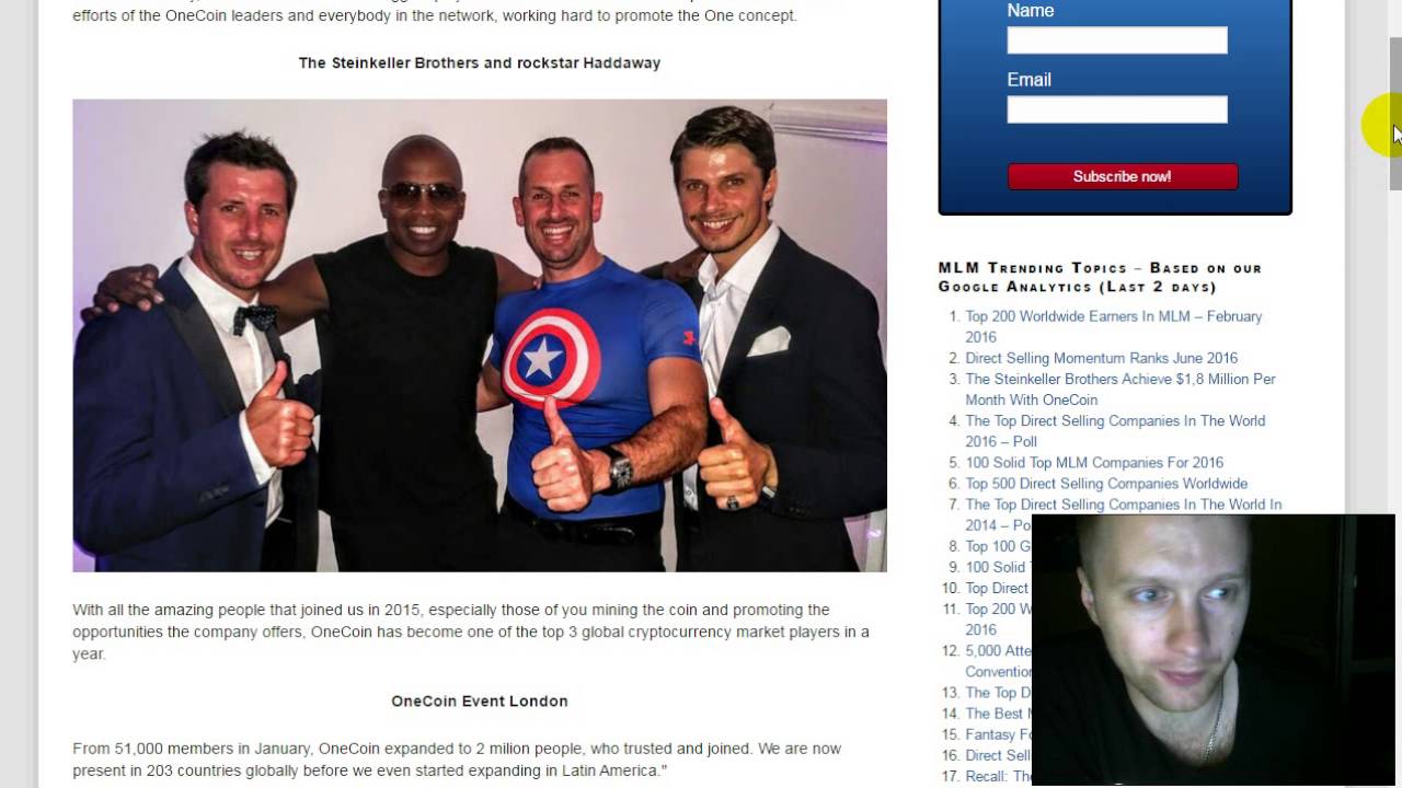 The Steinkeller Brothers Achieve $1,8 Million Per Month With OneCoin