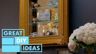 How to Make a STUNNING Shadow Box Cabinet with a Hidden Compartment | DIY | Great Home Ideas