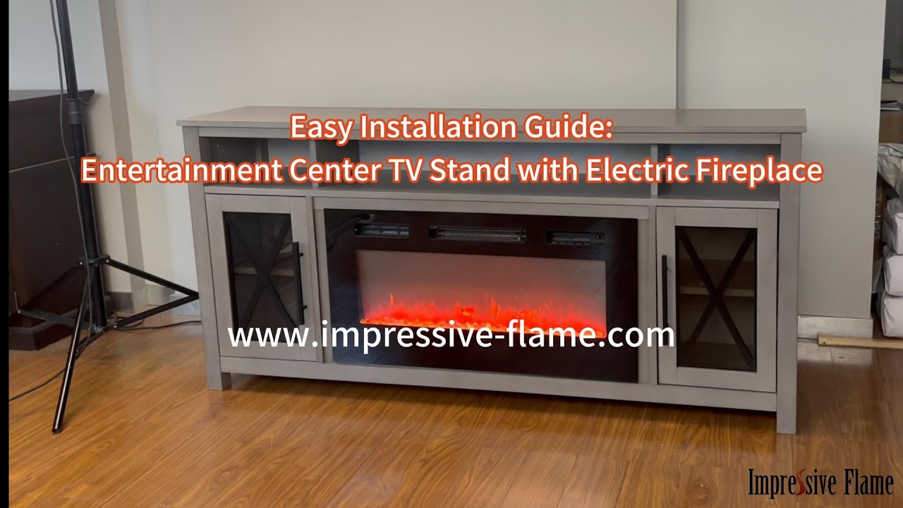 How to Assemble impressive-flame 36 in. Electric Fireplace TV Stand - YouTube
