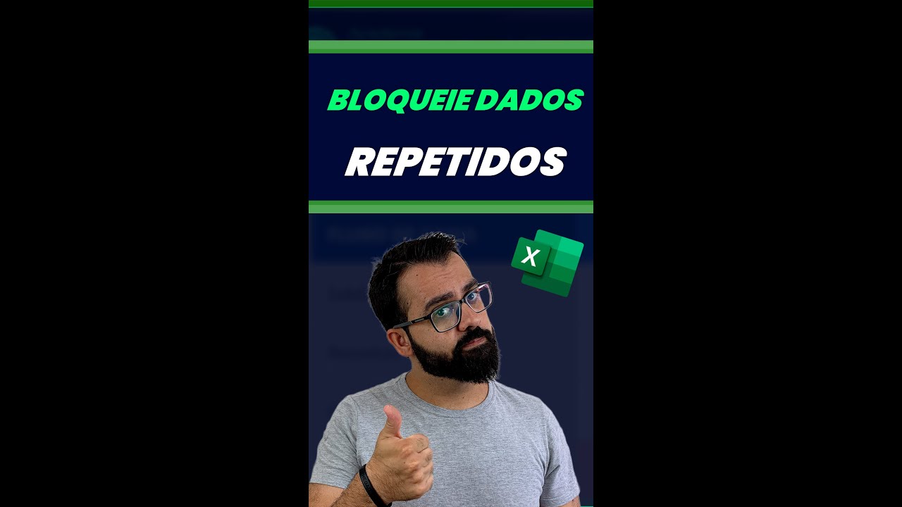 Como Bloquear Dados Repetidos No Excel shorts YouTube