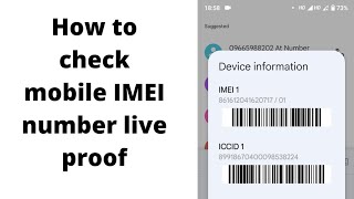 How to check mobile IMEI number live proof by Vishnu Prajapati ll #imeinumbercheck #onlinearning screenshot 2