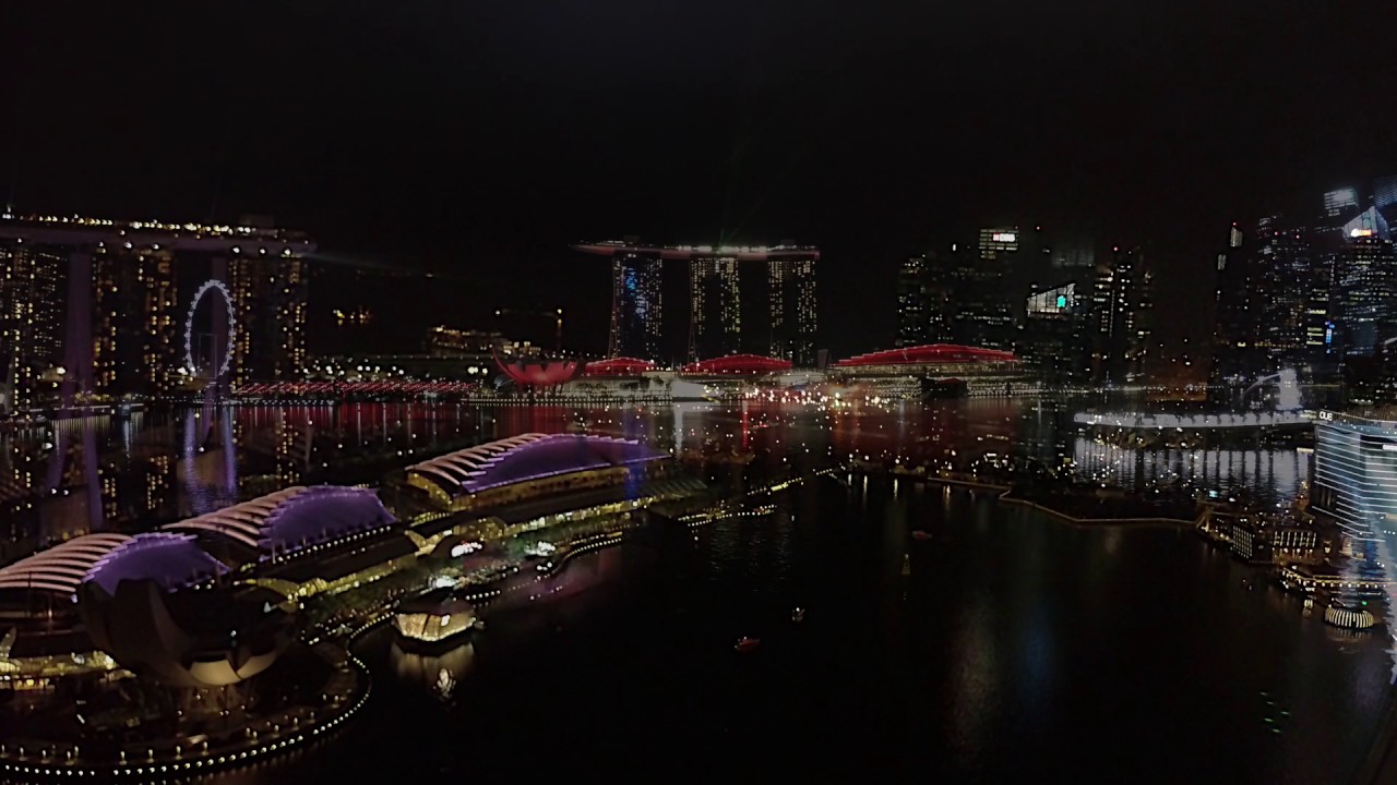 Last Laser Show from MBS - 2017iLight Timelapse and Aerial Footage