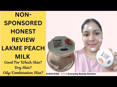 LAKME PEACH MILK MOISTURIZER REVIEW.Lakme moisturiser for oily skin.LAKME PEACH MILK.REVIEW+DEMO