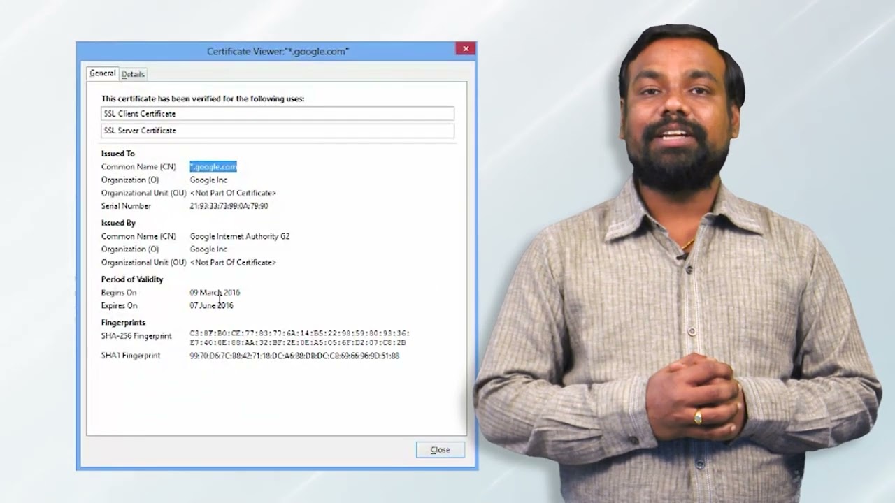 Security certificate