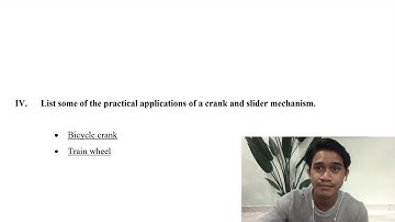 Mec291: crank and slider experiment