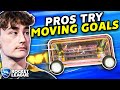 Pros Try Rocket League with MOVING GOALS