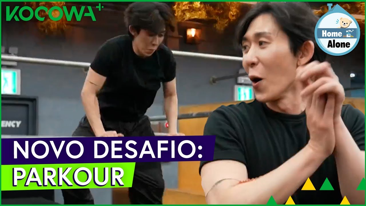 CODE KUNST ganha torcida para executar a técnica de parkour! | Home Alone Ep 567 | KOCOWA+ [PT-BR]