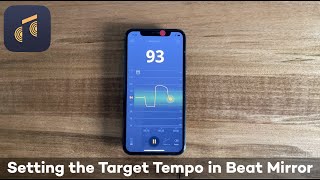 Setting a Target Tempo in BeatMirror (Tempo Detection App Demo) screenshot 4