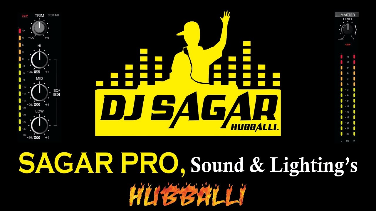 SAGAR PRO SOUND HUBLI 2 bass 2 top only holi dj competition with AB ...