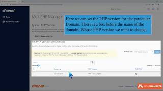 Learn how to change the PHP version on your domain using cPanel with HostNamaste
