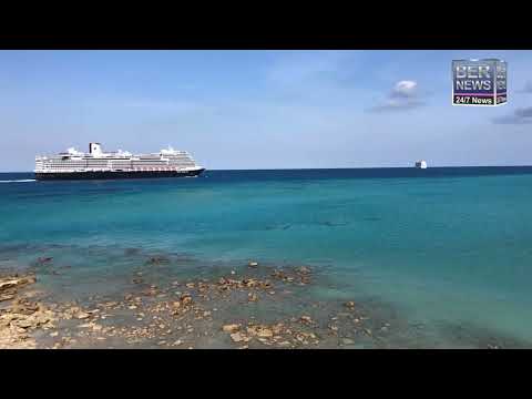 Two Cruise Ships Pass By In East End, April 2024