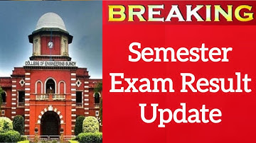 Anna University Semester Exam Result Update 🤝