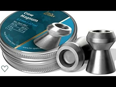 Open Tin Can: H&N Crow Magnum Hollowpoint Airgun Pellets .22 Cal