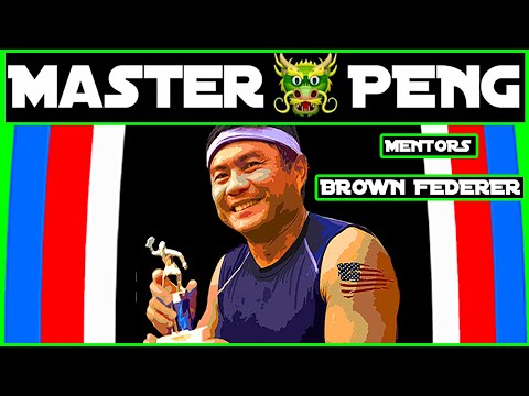 JD DECOSTA: amazing MASTER PENG mentors BROWN FEDERER in ping pong for Pickleball ! Strategy #01
