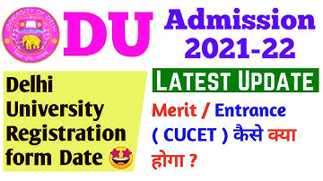 DU Admission Process 2021-22 || Delhi University admission 2021-22 || DU Registration form 2021-22