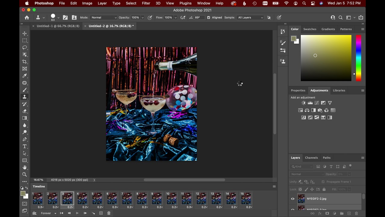 How To Make A Photoshop Gif into Video MP4 for Insta - Make sure \