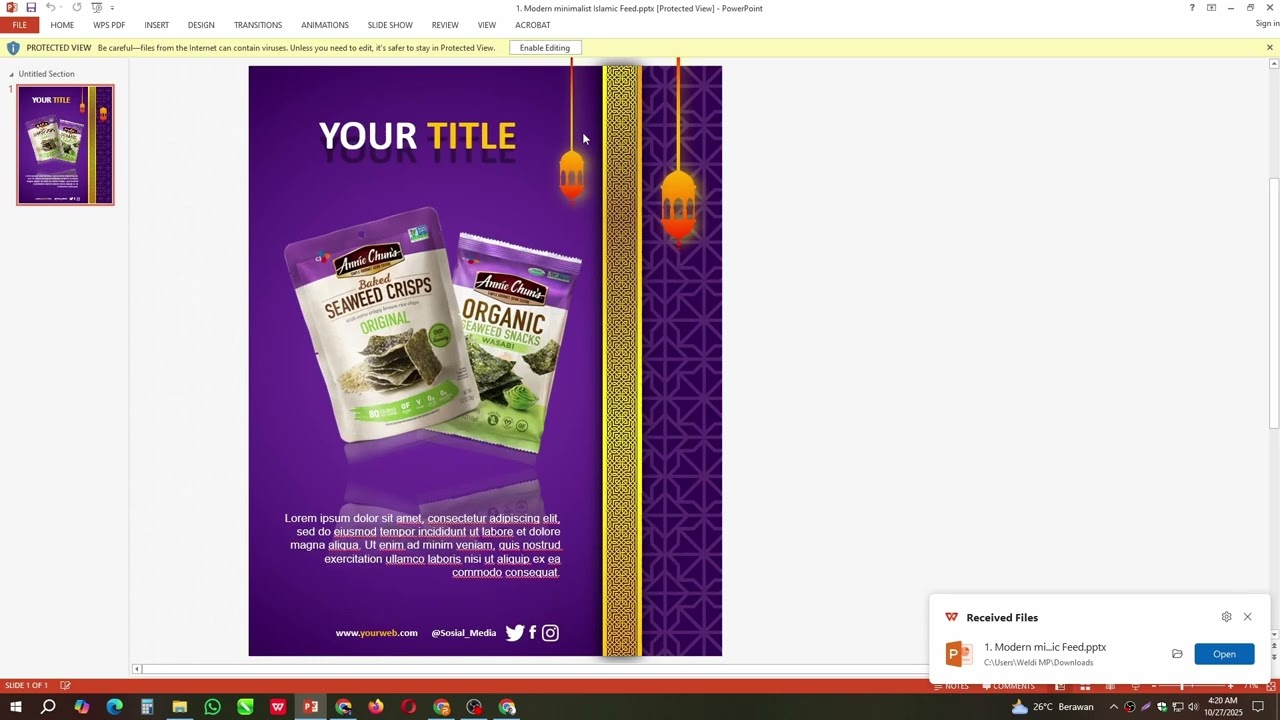 Tutorial Download PPT Template