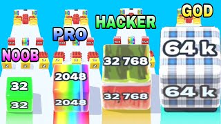 Jelly Run 2048 in NOOB VS PRO VS HACKER VS GOD