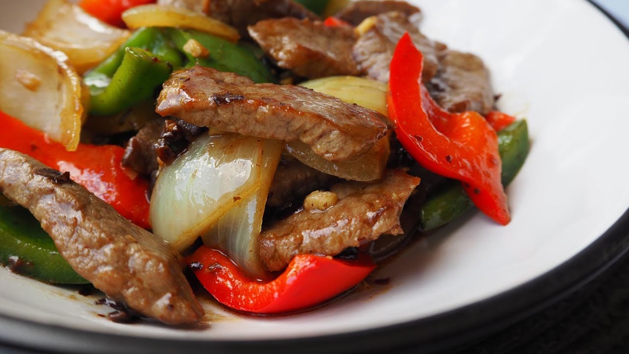 Beef and Green Pepper with Black Bean Sauce | Chinese Recipes For All