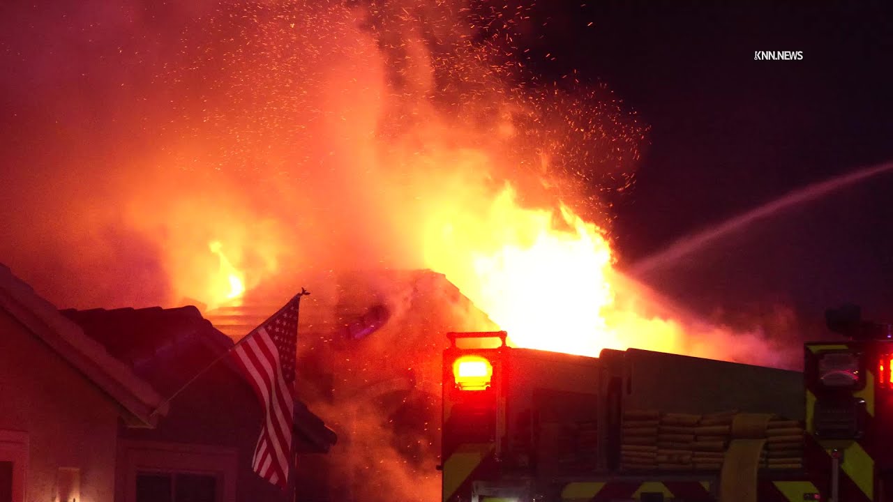 Firefighters Battle First Alarm House Fire in Chandler - YouTube